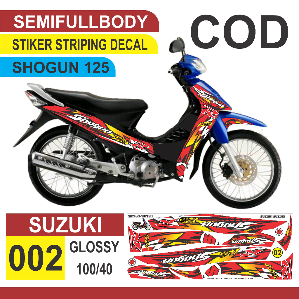 striping variasi Suzuki Shogun 125 R /stiker decal motor Suzuki Shogun 125 R /stiker lis polet Suzuk