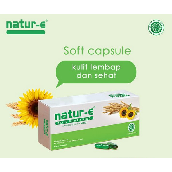 Natur-E Daily Nourishing - Natural Vitamin E 100 IU ( Isi 16 Kapsul Lunak)