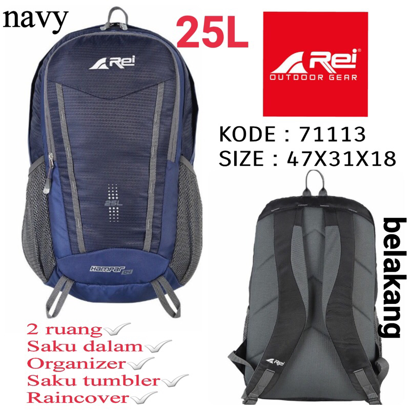 TAS RANSEL OUTDOOR BACKPACK ORIGINAL BY REI 71113