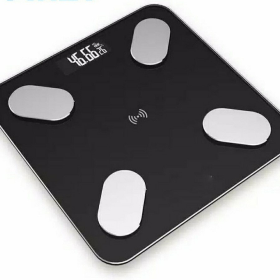 TGM - Timbangan Badan Digital 26x26 180Kg Black Digital Scale Beban Hitam Rainbow Karakter