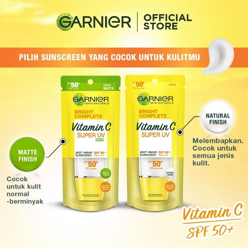 Garnier Super UV Spot Proof Sunscreen SPF 50+ PA+++ Matte Finish | Natural FinishNetto : - 30ml