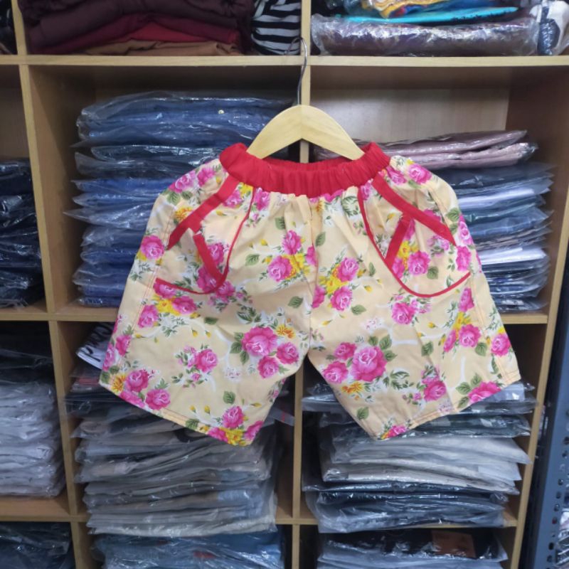 Celana pendek harian wanita - hotpants motif - kolor pendek polos cew