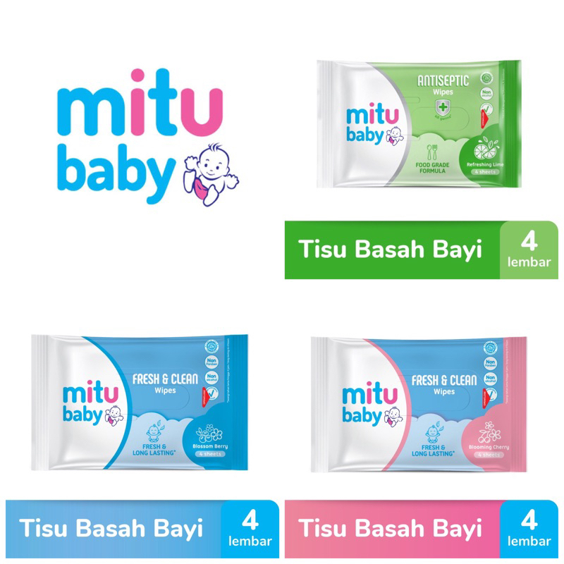 MITU Baby Tissue Antiseptic Refreshing Tisu Basah Bayi