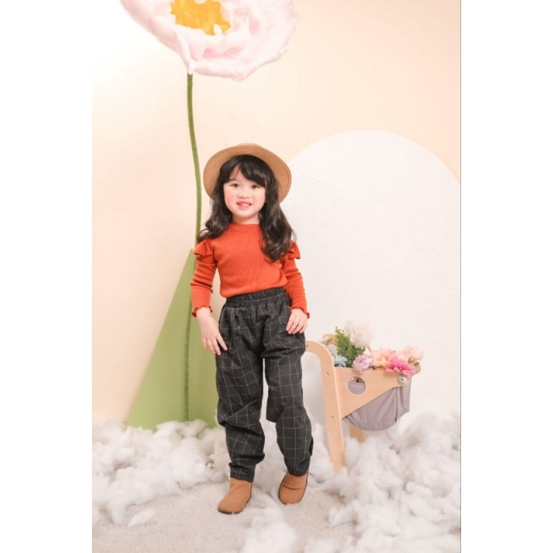 3-5 Tahun Tania Blouse Atasan Anak Cewek Lengan Panjang Bahan RIB KNIT PREMIUM