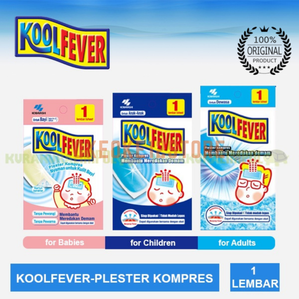 Kool Fever - Plester Kompres Penurun Panas BAYI,ANAK-ANAK DAN DEWASA