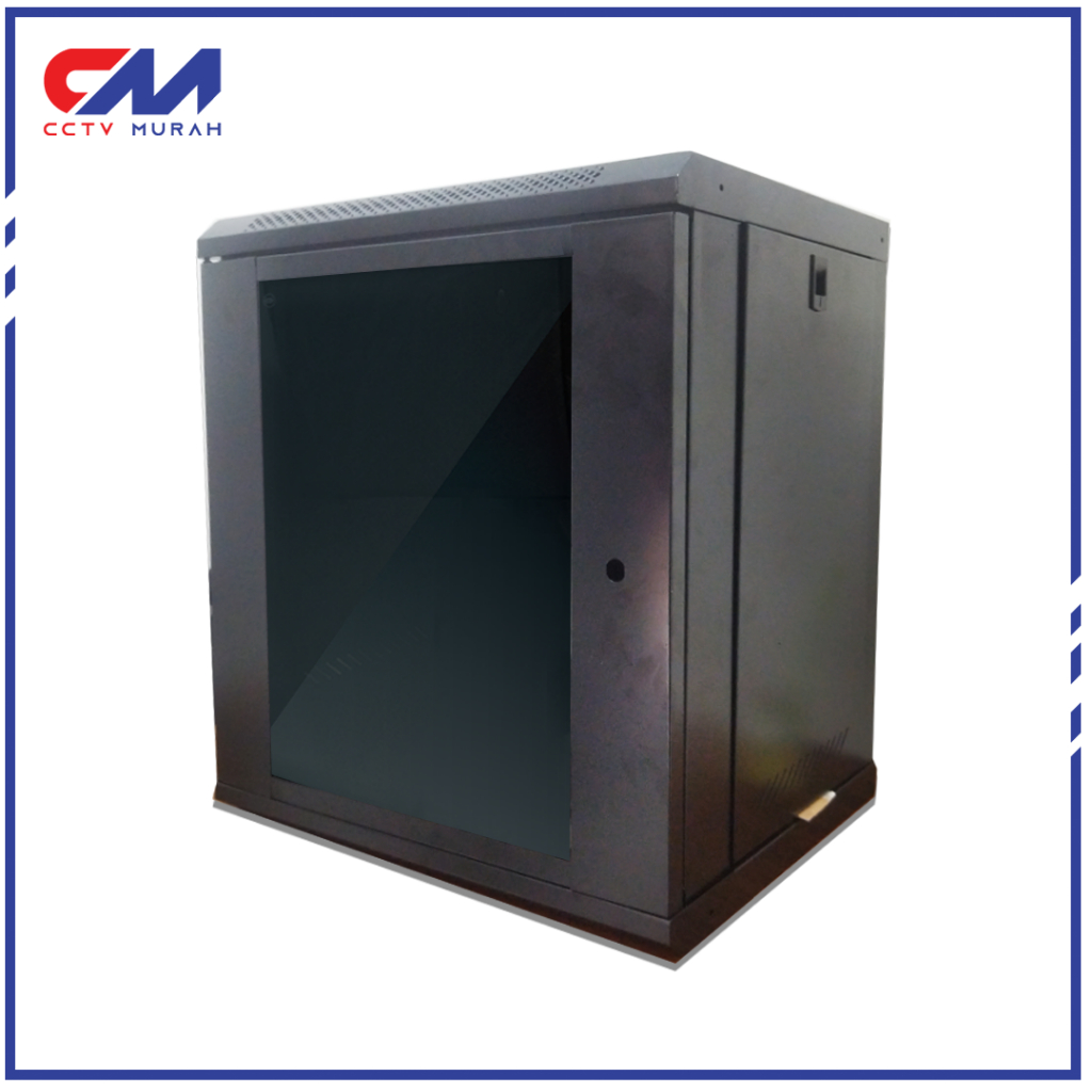 Wallmount Rack Server 12U/Rak Server Ukuran 12U Single Glass Door