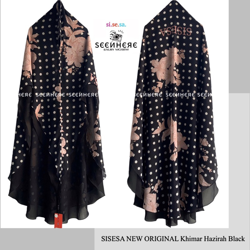 SISESA NEW ORIGINAL GUARANTEED - Khimar Hazirah Black
