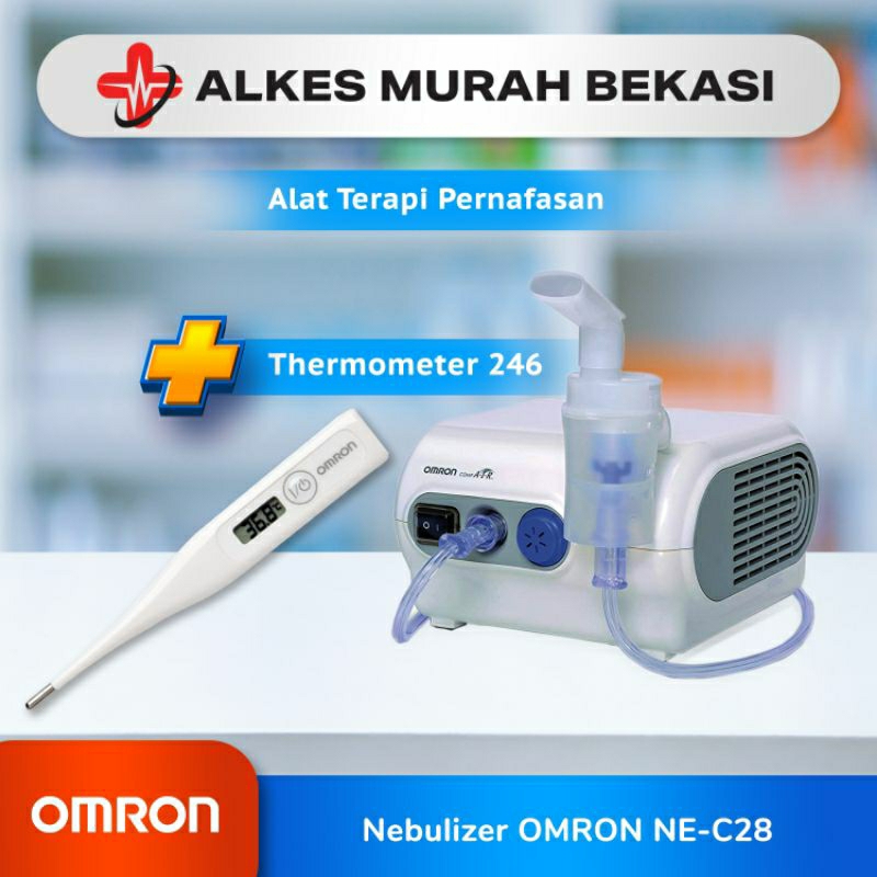 Nebulizer Omron NE-C28 Plus OMRON Termometer MC-246 / Nebulizer Omron / Alat Nebulizer