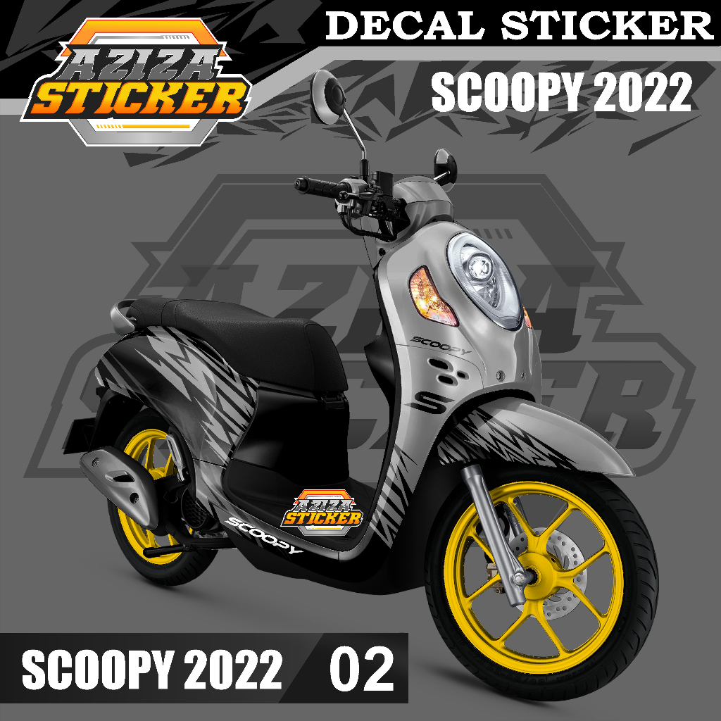 Aziza Sticker - Decal Stiker Scoopy Full body 2021 2022 - Dekal Stiker Scoopy yang lagi viral desain