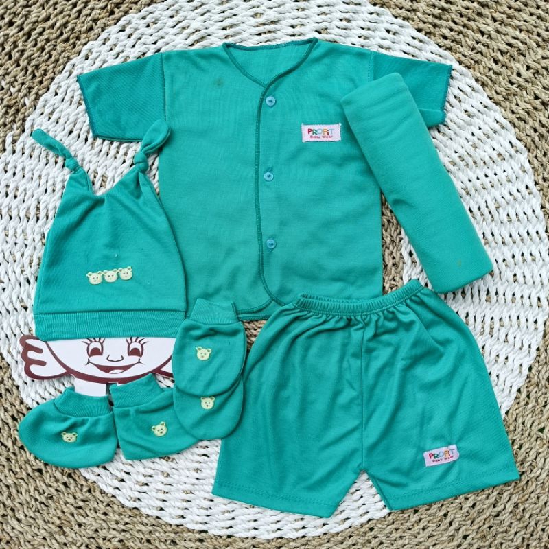 SET Lengkap Baju Bayi Tangan Pendek ISI 6 PCS Warna Rainbow