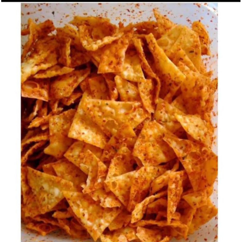 

Kripik Pangsit pedes premium