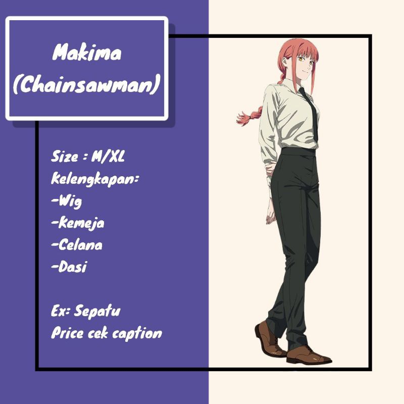 Rental Costum Makima (Chainsaw Man)
