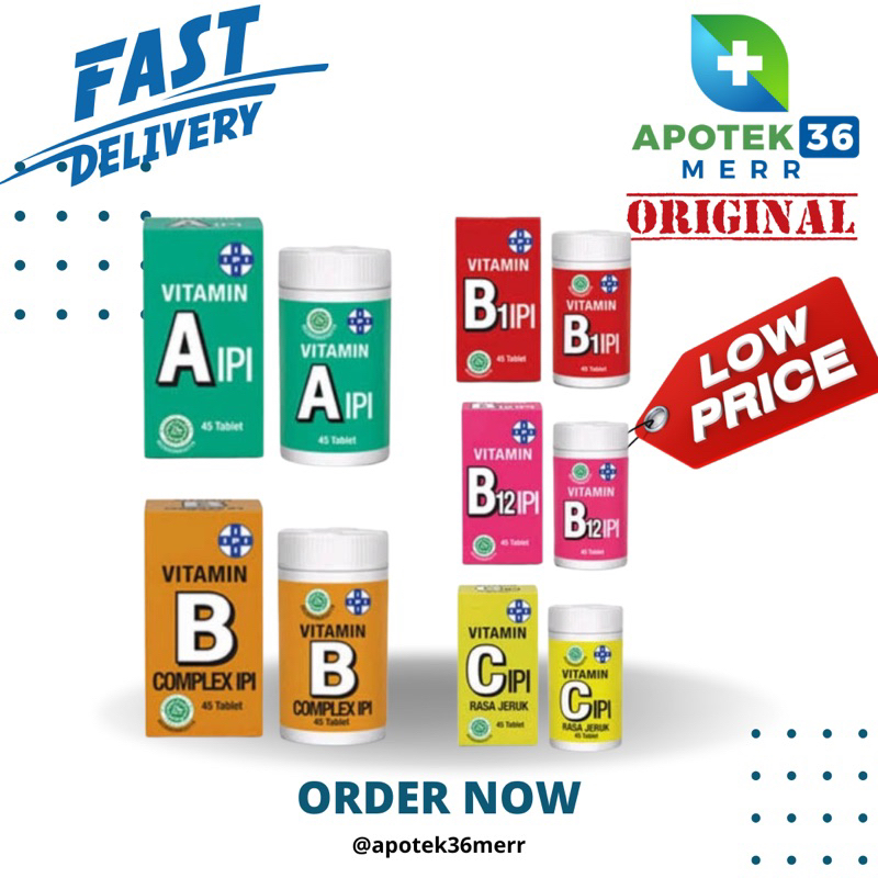 VITAMIN C IPI BTL 45TAB VITAMIN A IPI B COMPLEX