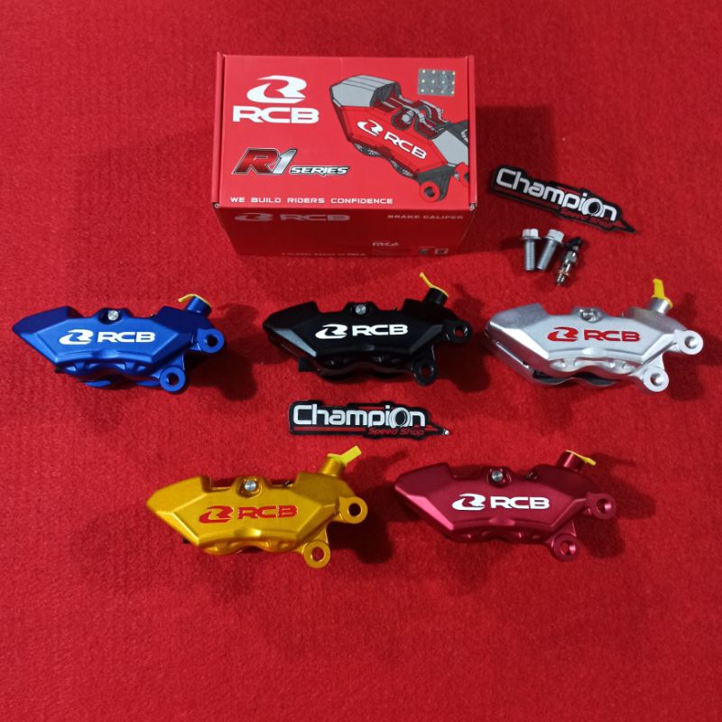 Kaliper Rem Depan Kanan RCB Racing Boy R1 Series 4 Piston P4 4P