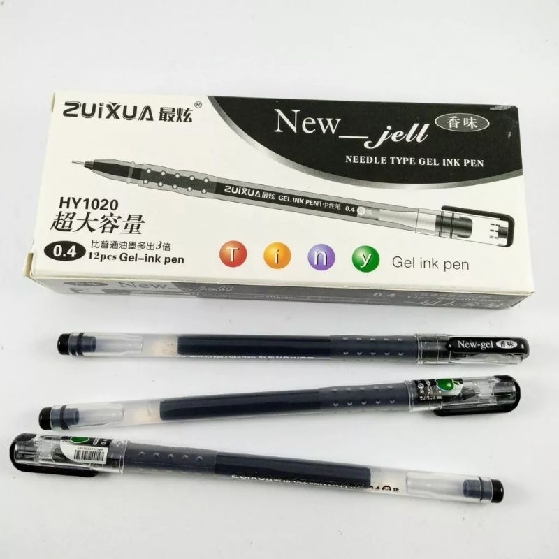 

Bolpoin Gel / Pulpen Gel / Gel Ink Pen Zuixua | 0.4 | Hitam | Biru | 1 Pack