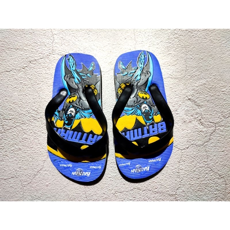 sandal jepit anak laki laki motif batman