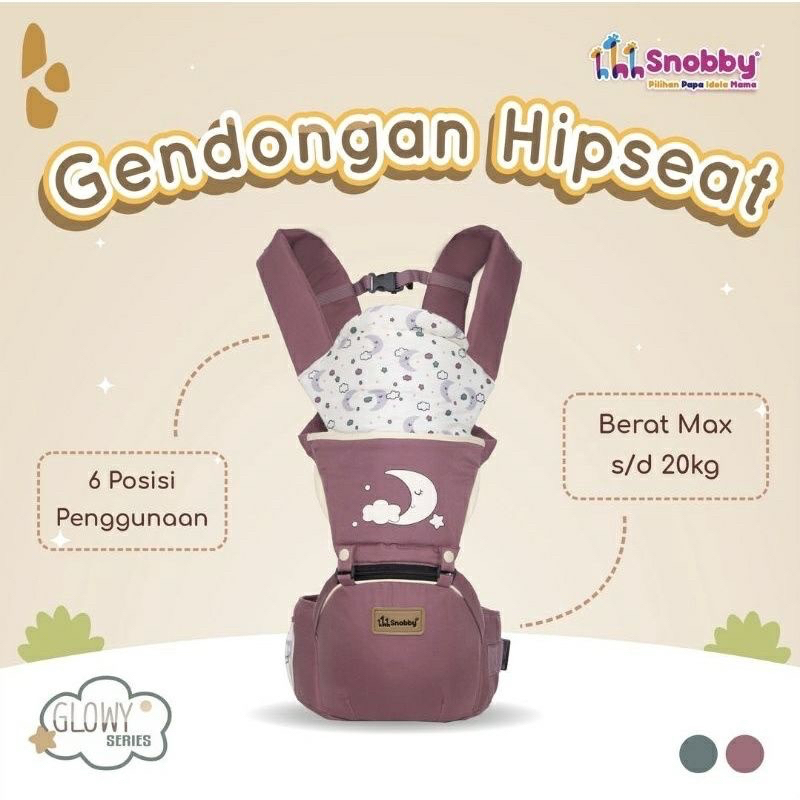 Makassar! Gendongan Hipseat Bayi Snobby 6 in 1 Glowy Series