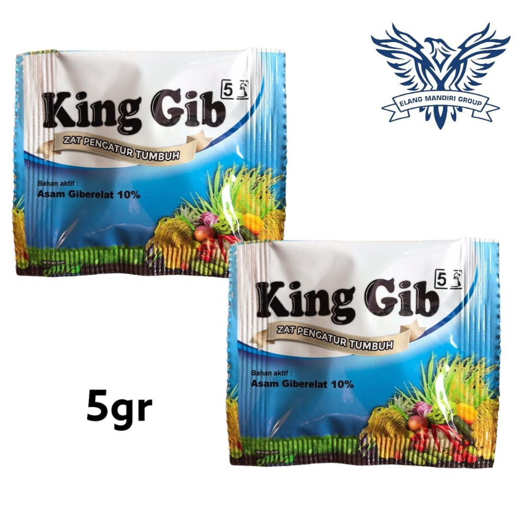 King Gib 5 GR Kinggib Zat Pengatur Tumbuh Tanaman Hormon Giberelin Acid Asam Giberelat GA3 Buah Anggur Padi Sayur Gibgro