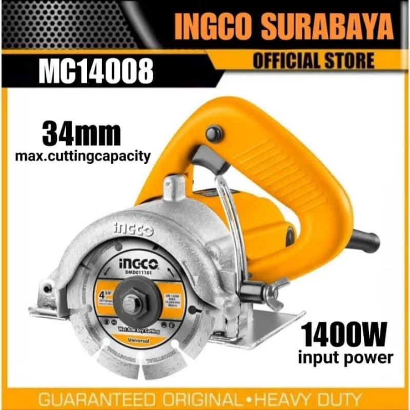 MESIN POTONG KERAMIK 4&quot; MC 14008 MARBLE CUTTER 1400WATT INGCO