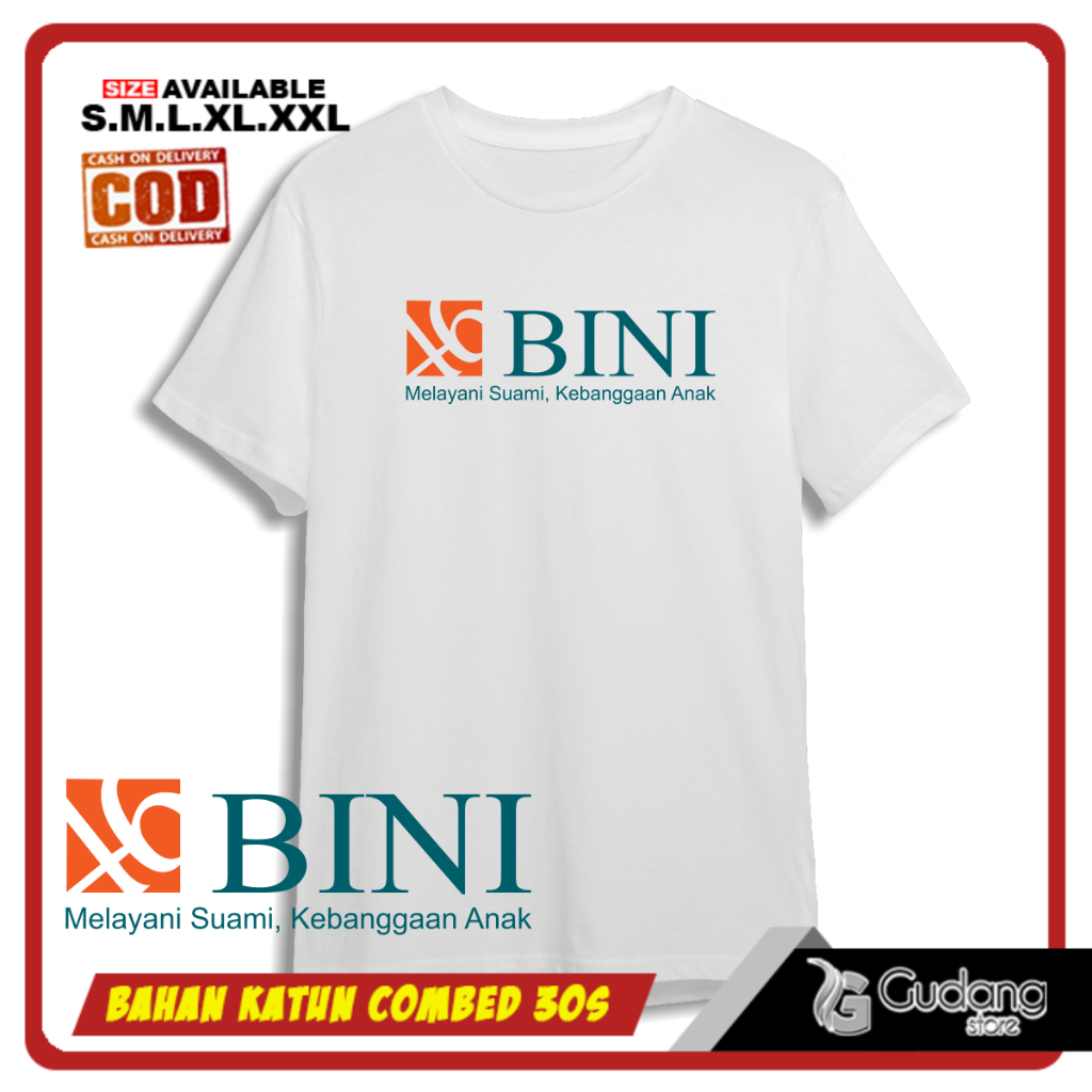 T-shirt Baju Kaos Plesetan BINI Kaos Pria Wanita Cotton Combed 30s