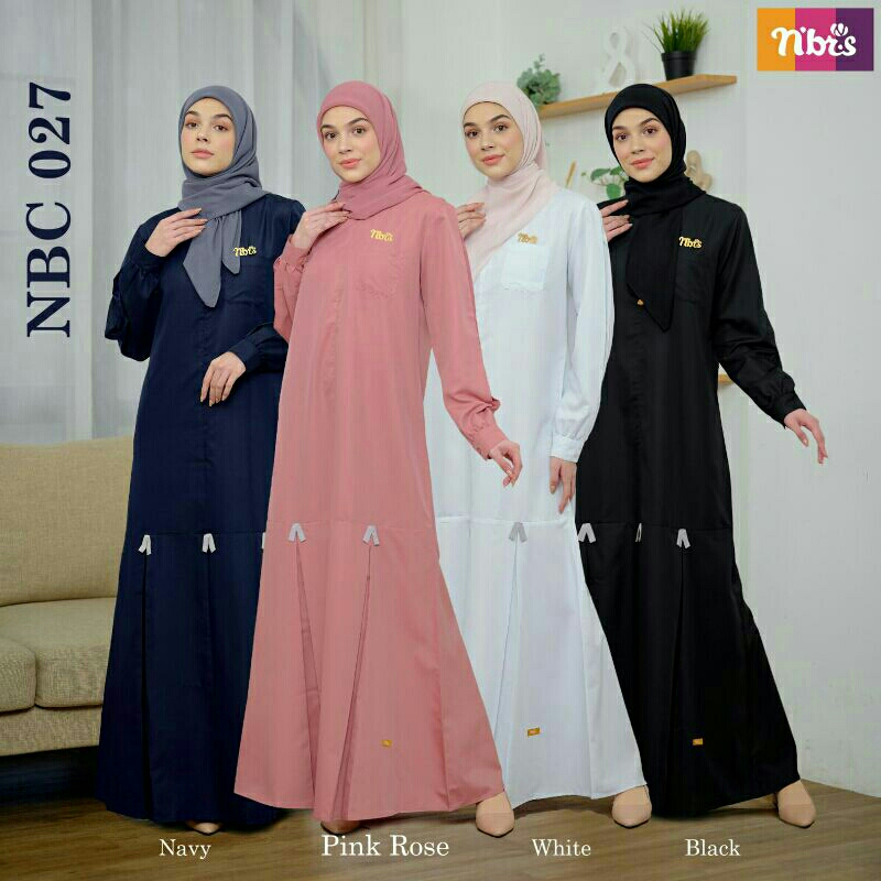 GAMIS KATUN WANITA NBC 027 27 ORIGINAL NIBRAS FASHION DRESS BAJU BUSANA MUSLIM DEWASA BUSUI BAHAN CO