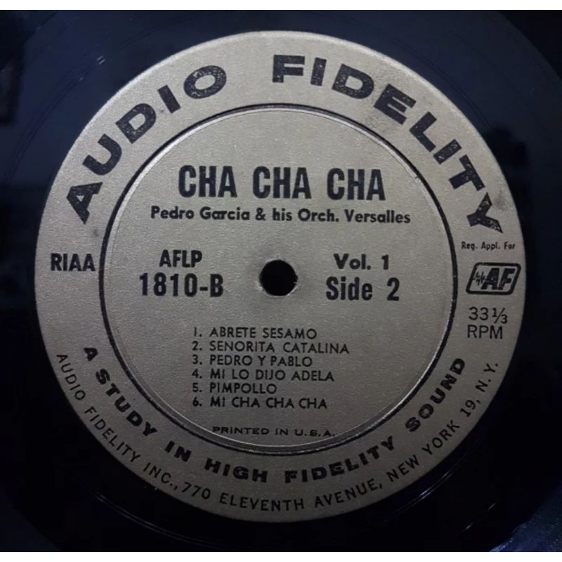 Vinyl Piringan Hitam 12 inch Pedro Garcia-Cha Cha Cha