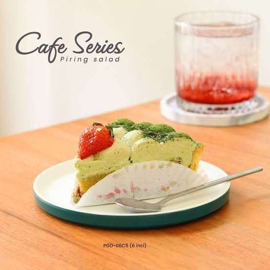 Piring Salad 6 inch Stackable Cafe Cake Melamin Golden Dragon PGD-06C5