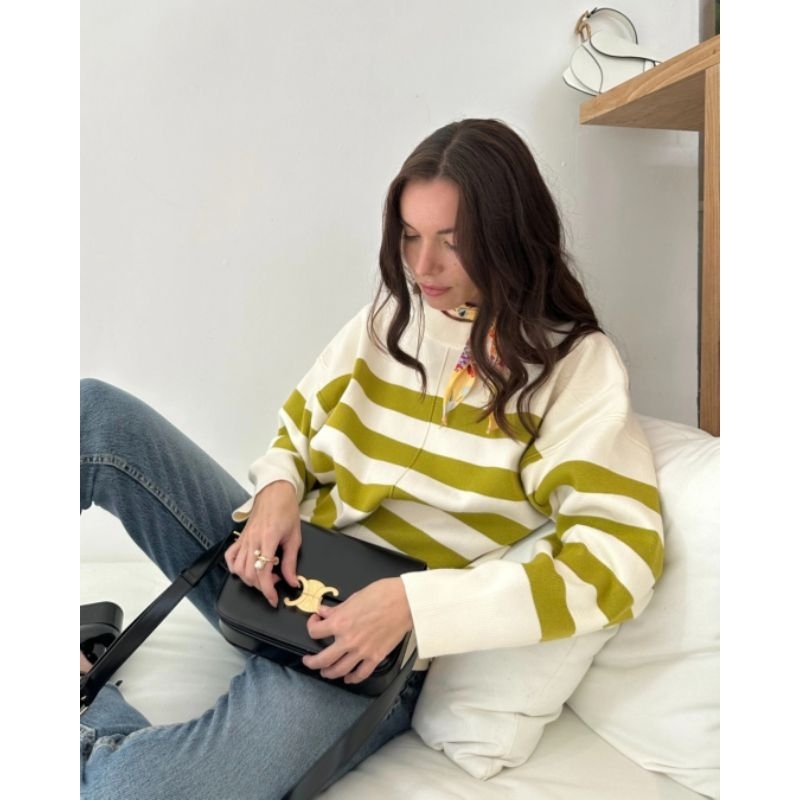 Diora Sweater Olive Gonegani Ready Soon