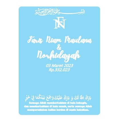 Dekorasi mahar akrilik persegi custom