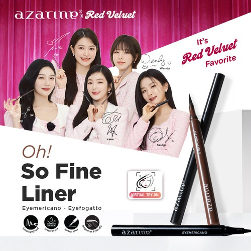 Azarine Oh! So Fine Liner 1.5ml - Azarine x Red Velvet By AILIN