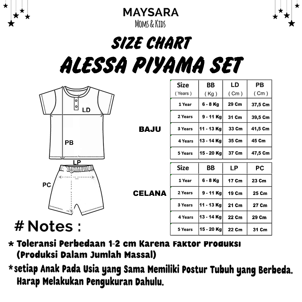 Piyama Anak Baju Tidur Bayi Bahan Katun Rayon Premium Setelan 4 5 Tahun