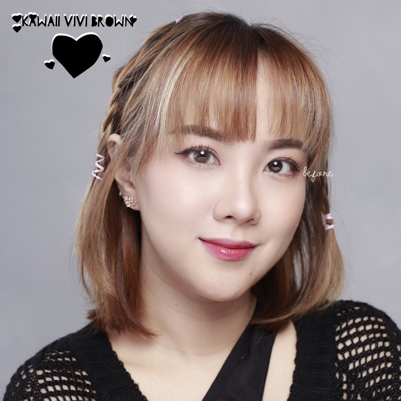 Softlens korea kawaii vivi brown natural