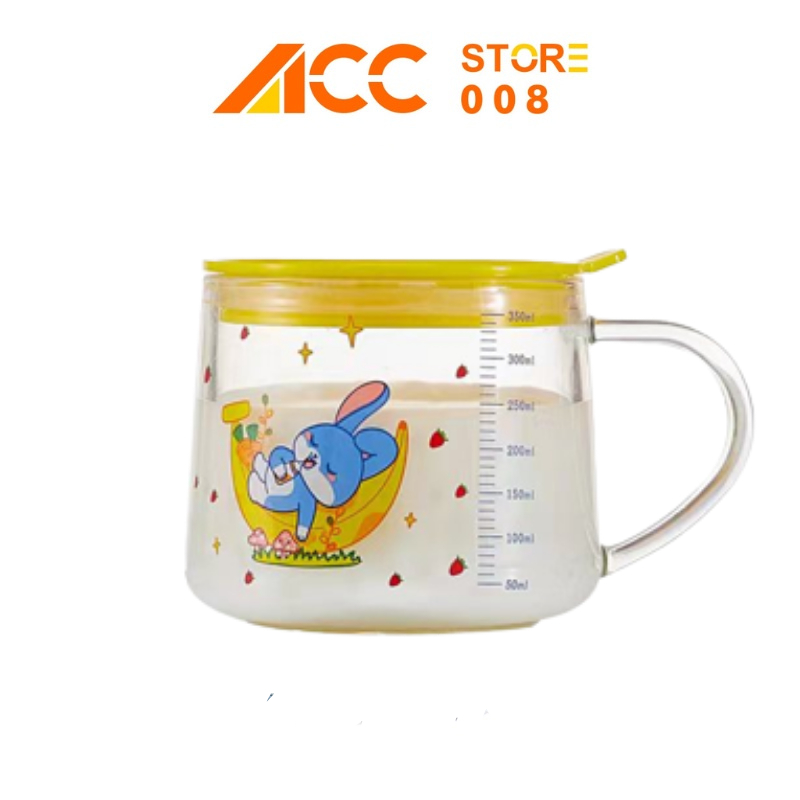 Gelas Minum Anak Motif karakter dapat Sendok kecil &amp; Sedotan Anti Tumpah 350ml ACC