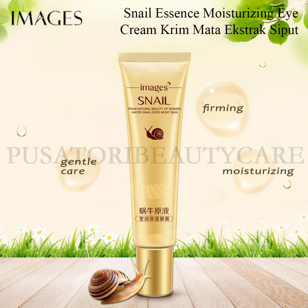 IMAGES Snail Essence Moisturizing Eye Cream Krim Mata Ekstrak Siput