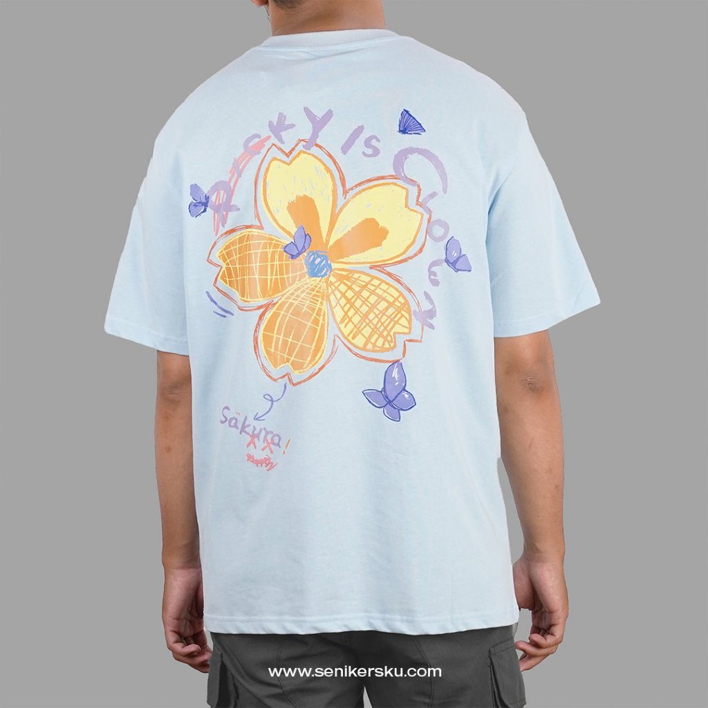 RIC Ricky is Clown Sakura Bloom Blue Tee