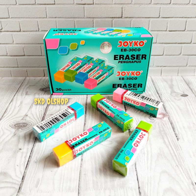

Penghapus ERASER Warna- Warni Joyko EB-30 CO (15 Pcs)