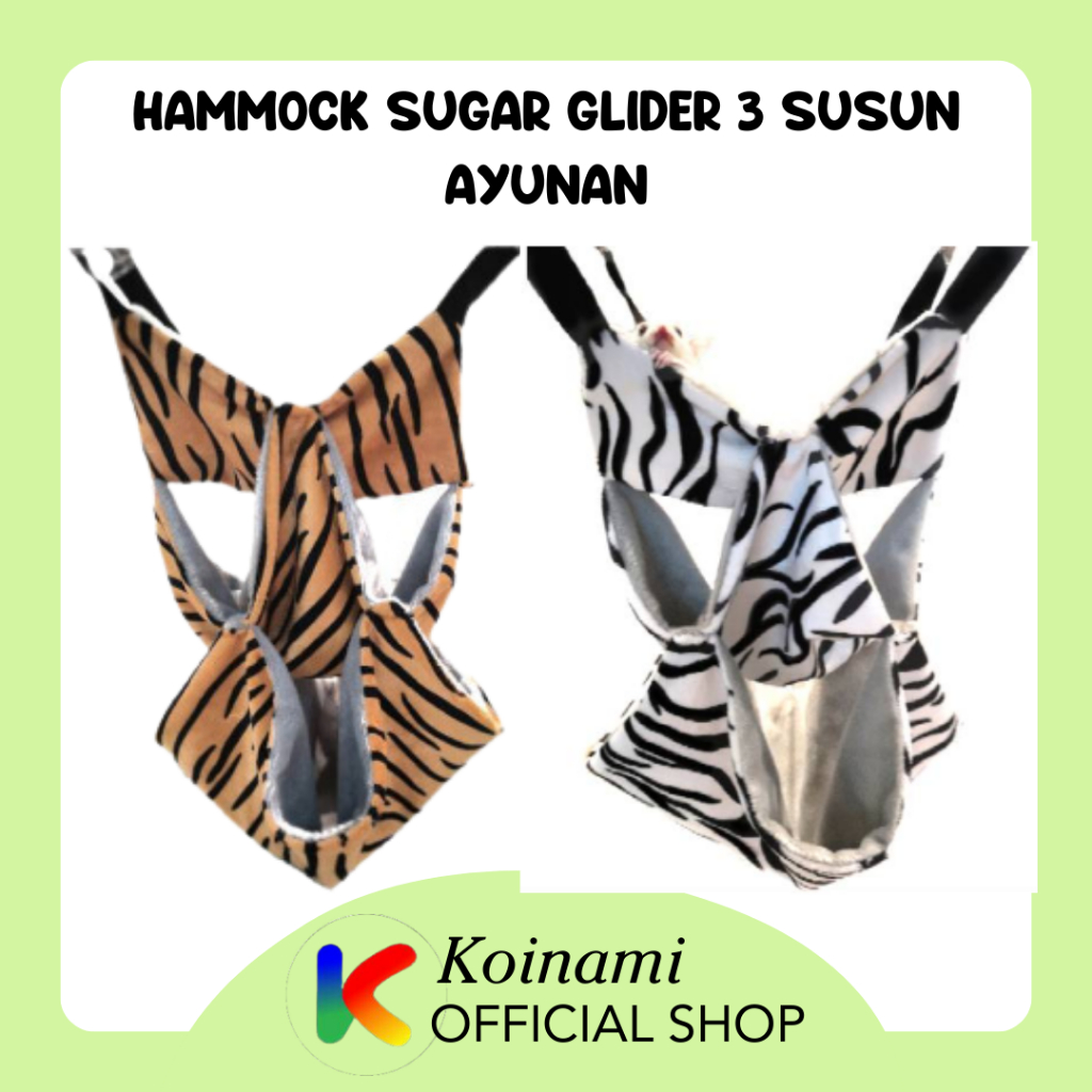 HAMMOCK SUGAR GLIDER 3 SUSUN / AYUNAN TEMPAT TIDUR GANTUNGAN SUGAR GLIDER / edoth