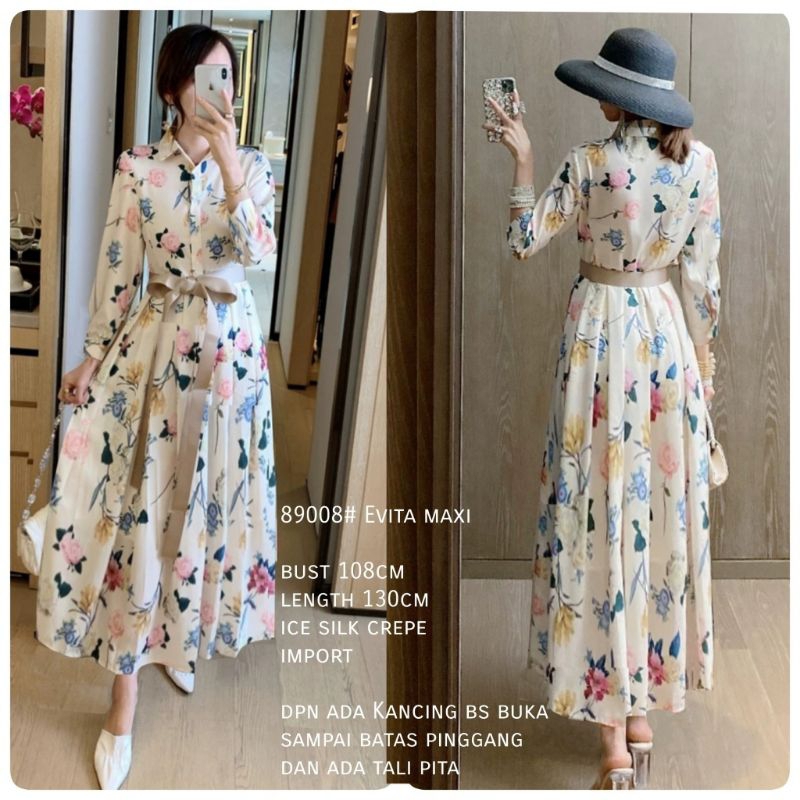 Real pic Original Termurah Maxi dress PREMIUM Bangkok Import / Long tunik Import / Dress pesta impor