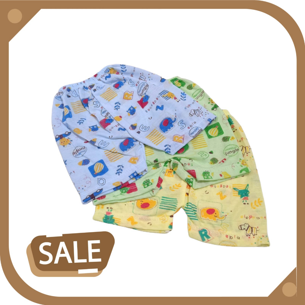 |3 PCS| CELANA BAYI MODEL PENDEK NEWBORN 0-6 BULAN