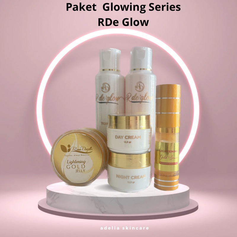 Paket Glowing Series RinnaDiazella Skincare (RD GOLD & RD’e GLOW)