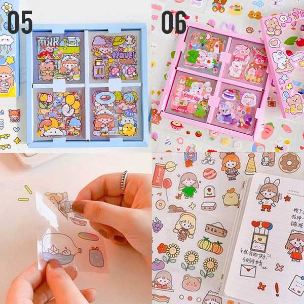 Stiker Momo 100 Lembar Mainan Anak Motif Kartun Korea Stiker Viral Stiker Bento M269