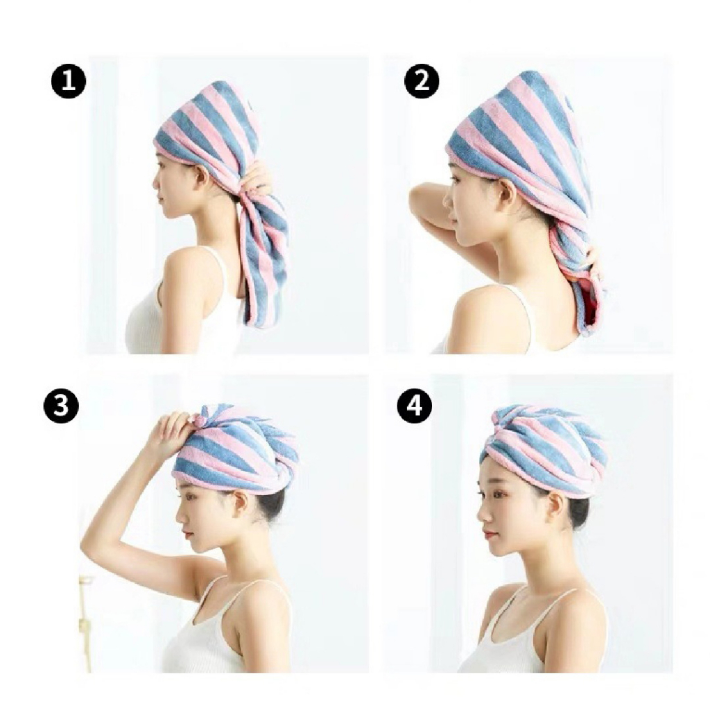 Handuk Kepala Pengering Rambut Cepat Kering - Shower Cap - Handuk Keramas