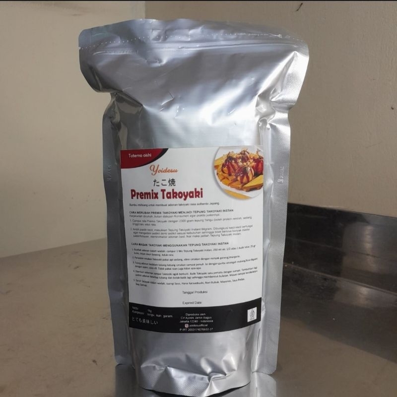 

Biang Tepung Takoyaki Halal / Premix Takoyaki / Flour Yoidesu