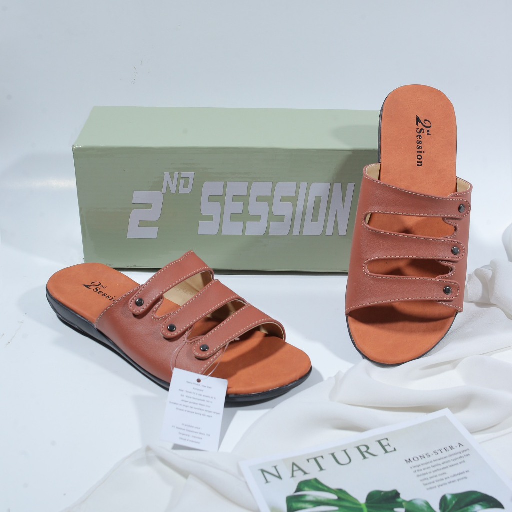 SECOND SESSION Sandal wanita slip on/sandal wanita tali/sandal wanita slop terbaru