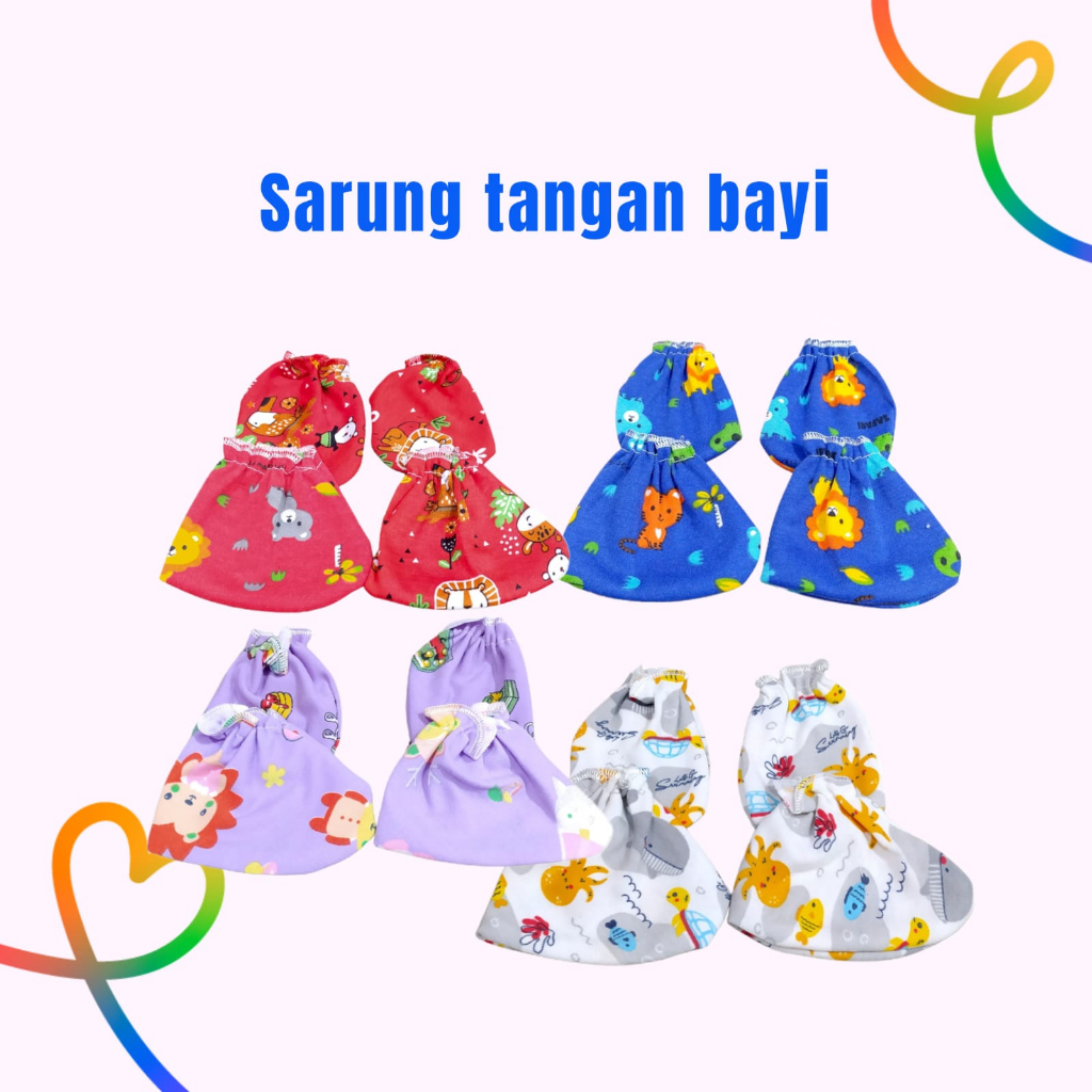 Sarung Tangan dan kaki  print bahan katun