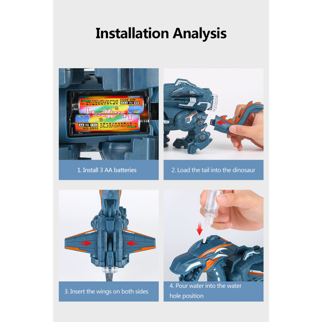 Spray Dragon Semprotan Air Naga Dinosaurus Mainan Robot Naga Dinosaurus Mainan Naga Dinosaurus Mainan Robot Anak Mainan Anak Laki Laki