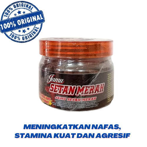 JAMU SETAN MERAH TOPLES  - 110 BUTIR - jamu ayam petarung