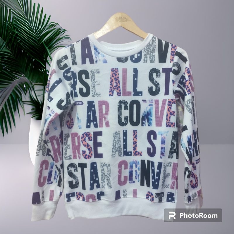 Converse Crewneck Original, Atasan, Pakaian Pria Dan Pakaian Wanita Bahan Enak Dan Nyaman