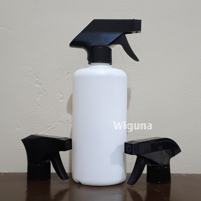 Botol Spray 500ml HDPE Putih / Botol HDPE 500ml Putih Tutup Spray Kispray