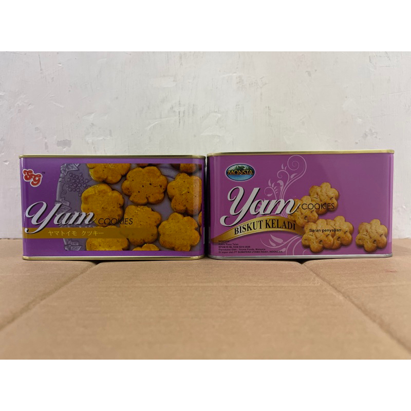 

sg yam cookies / monsta yam cookies biskuit keladi kaleng 700gr